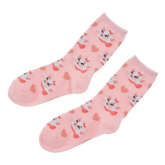 Disney Store - Marie Fashionable Cat Socken Herz Pink 23-25 - Socken