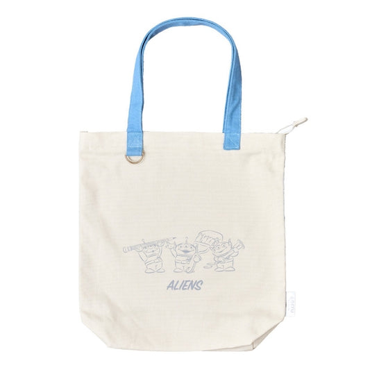 Disney Store - Disney Echtheitsleben mit Reißverschluss vertikale Einkaufstasche in Creme - Tote Bag Japan Disney Store