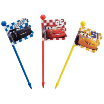 Disney Store - Lunchpicks 9 Stück [3 Muster x 3 Stück] Cars 22 LKP4 - Küchenaccessoire