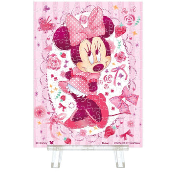 Disney Store - Yano Man Minnie Petit Paris (transparent plastic pieces) 150 pieces Lovely Wreath <Minnie Mouse> 7.6x10.2cm - Puzzle