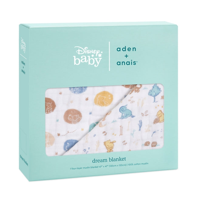 Disney Store - aden + anais Musselin Traumbettdecke Winnie im Wald - Babydecke