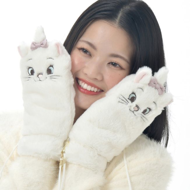 Disney Store - Marie modische Katze Handschuhe mit Riemen Winter Park Fashion.