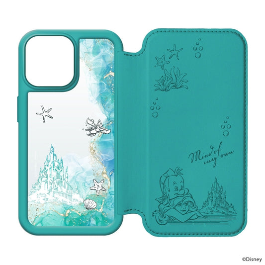 Disney Store - Ariel iPhone 15Pro Glass Flip Case - Mobile Phone Accessories