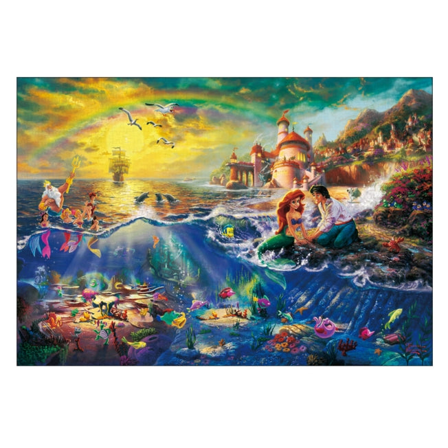 Disney Store - Die kleine Meerjungfrau Puzzle Leinwandstil 1000 Teile Spezial Kunstkollektion Thomas Kinkade "The Little Mermaid" - Puzzle