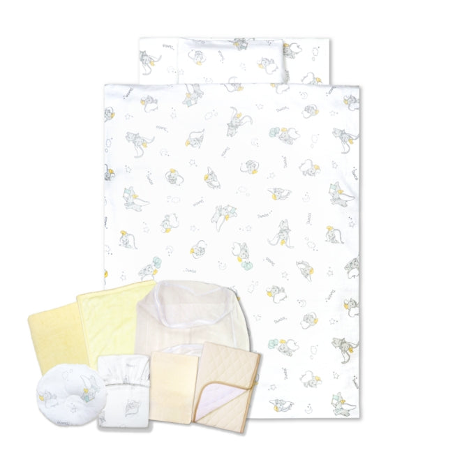 Disney Store - Dumbo Baby Bedding 13 Piece Set Mini Size Organic Cotton Double Gauze - Bedding