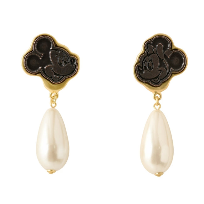 Disney Store - Mickey & Minnie / Ohrringe Schmelzschokolade - Schmuck Japan Disney Store