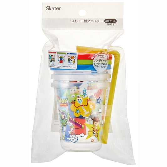 Disney Store - Trinkbecher mit Strohhalm [230ml] 3er Set Toy Story 21 SIH2ST - Geschirr