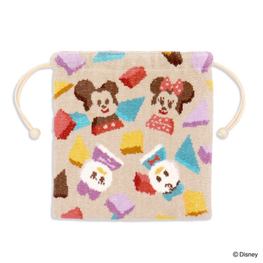 Disney Store - Disney KIDEA Okuyuki Mickey & Friends - Drawstring Bag Japan Disney Store