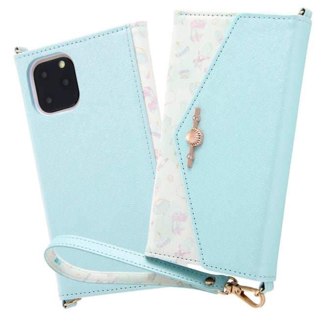 Disney Store - iPhone 11 Pro 'Disney Princess' / Book-style leather case Collet with charm + strap / Ariel - mobile phone case