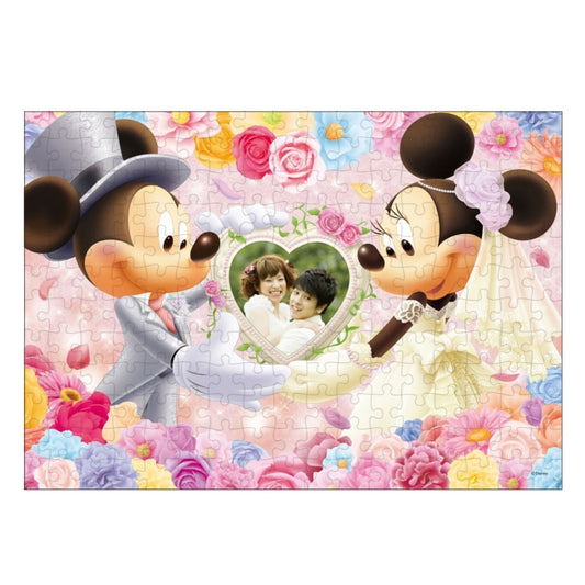 Disney Store - Mickey & Minnie Puzzle mit Platz für Fotos 200 Teile "Mit Liebe und Glück♡" - Puzzle