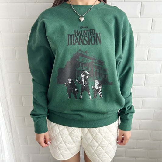 Disney Store - Chara Choice - Sweatshirt - Haunted Mansion - Ivy Green - 9.7oz - Disney Haunted Mansion Sweatshirt