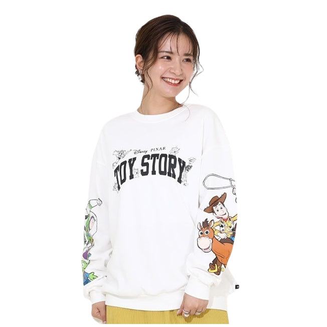 Disney Store - Babydoll Toy Story Ärmeldruckpullover Woody Buzz Lightyear Bullseye 9619A - Sweatshirt