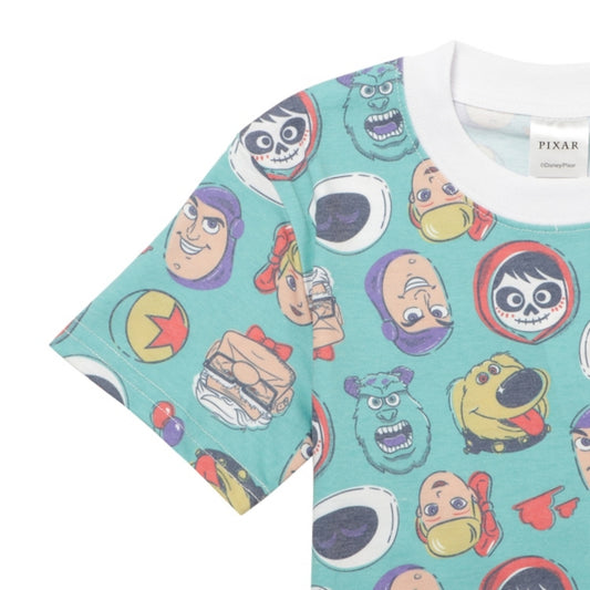 Disney Store - Pixar Charaktere Gesamtprint KIDS-T-Shirt Face 120 - Kinderkleidung