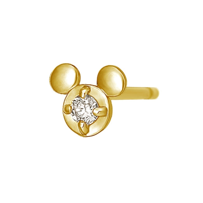 Disney Store - Disney100 K18 Mickey Mouse Diamond Half-Second Earrings - Jewelry