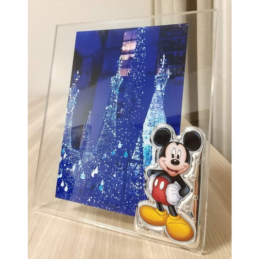 Disney Store - VALENTI Plexiglas-Fotorahmen mit Silberveredelung Mickey Mouse (B) D325 4XC 15x20cm 2L-Format - Fotografierahmen