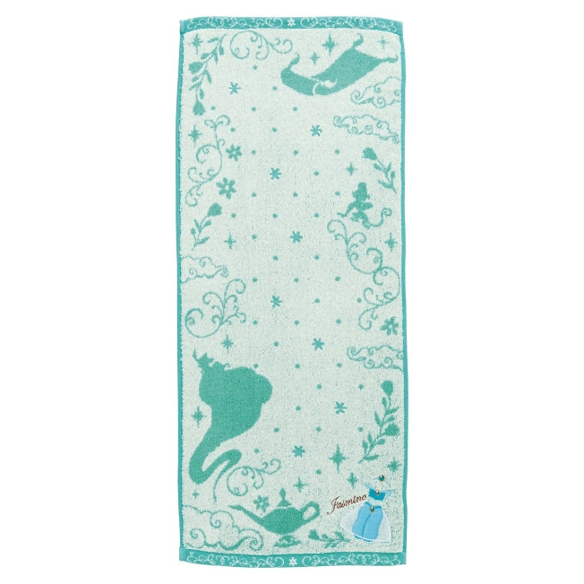 Disney Store Aladdin Jasmine Face Towel Green Dress Towel