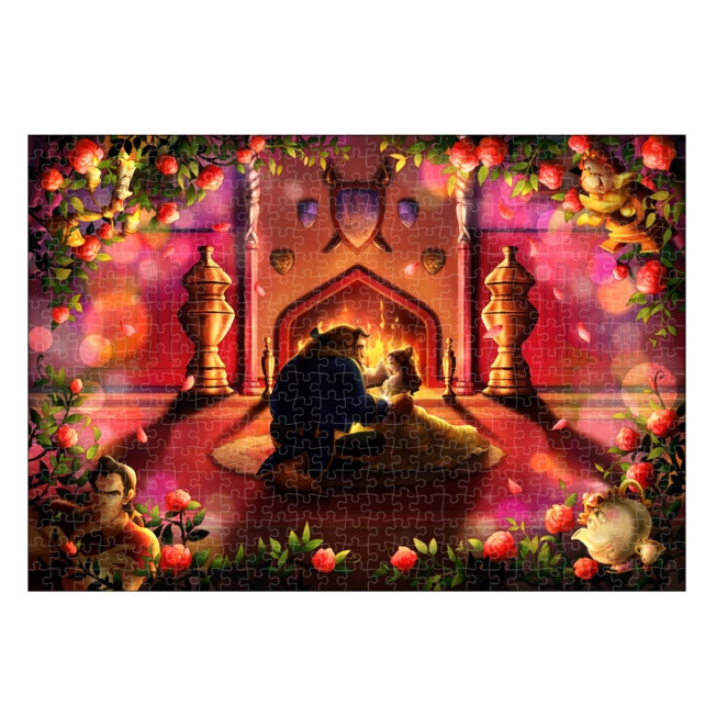 Disney Store - Die Schöne und das Biest Pure White 500-teiliges Puzzle Silhouettenromantik-Serie "Beginn der Liebe (Die Schöne und das Biest)" - Puzzle