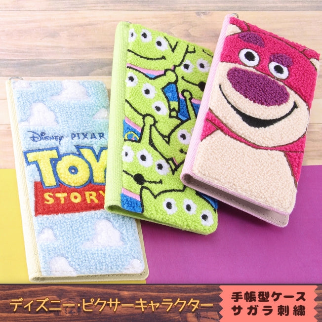 Disney Store - Disney Pixar Characters Universal Flip Case FLEX SS Size Sagara Embroidery - Smartphone Accessories