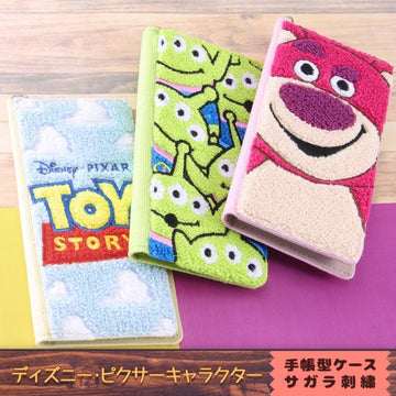 Disney Store - Disney Pixar Characters Universal Flip Case FLEX SS Size Sagara Embroidery - Smartphone Accessories