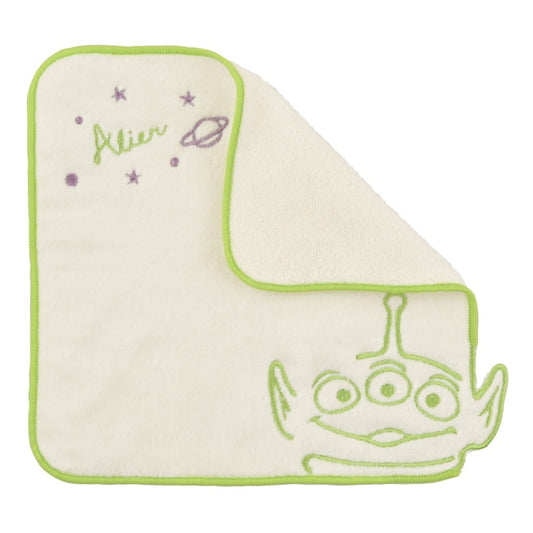 Little Green Men/Alien Mini Handtuch mit Linienstickerei