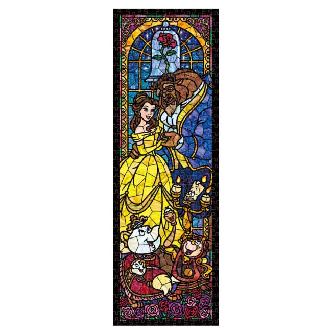 Disney Store Beauty and the Beast Stained Art Puzzle 456 Piece Beauty and the Beast Stained Glass Puzzle