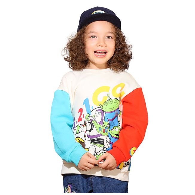 Disney Store - Toy Story Character Fleece Sweatshirt 0039K / Woody Buzz Lightyear Rex Slinky Alien - Children's sweater