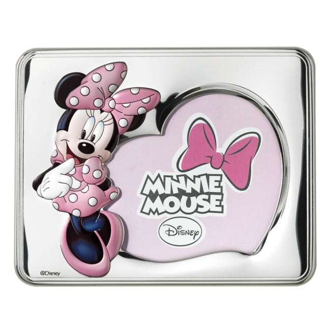 Disney Store - VALENTI Minnie Mouse (Herzausschnitt) Silberveredelung Fotorahmen - Dekoration