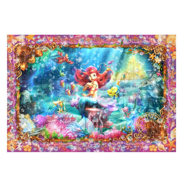 Disney Store - Ariel Stained Glass Puzzle 500 Teile "Beautiful Mermaid (Ariel)" - Puzzle