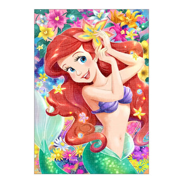 Disney Store - Ariel Pure White Puzzle 500 Teile "Lass uns lächeln (Ariel)" Flowers Serie - Puzzle