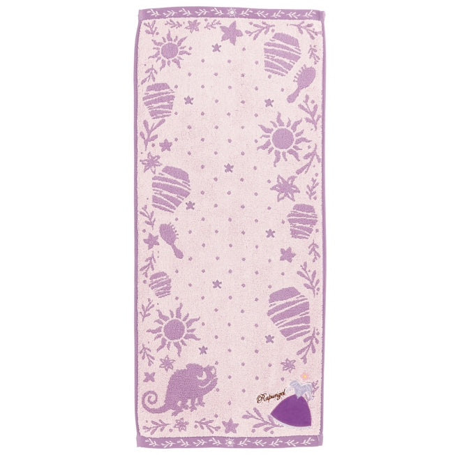 Disney Store - Rapunzel Face Towel Purple Dress - Bath Towel