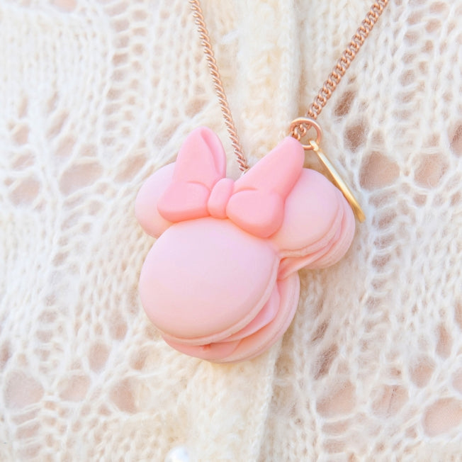 Disney Store - Minnie Maus Halskette Erdbeermilch Macaron - Schmuckstück Japan Disney Store