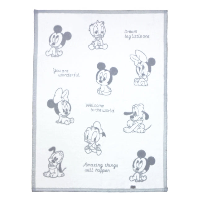 Disney Store - Cotton blanket 85×115cm Baby Mickey &amp; Friends - Baby blanket