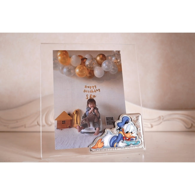 Disney Store - VALENTI Plexiglas-Fotorahmen mit Silberveredelung Donald Duck (B) D322 15x20cm 2L-Format - Fotografierahmen