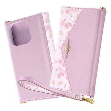 Disney Store - Disney Princess / Leather Pocket Collet Case with Charm and Strap / Rapunzel - Mobile Phone Case