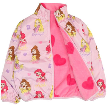 Disney Store - Babydoll Princess / Reversible Jacket 9899K / Rapunzel Ariel Belle - Mid Layer Fleece 2-Way Jacket - Baby Size Children Girls