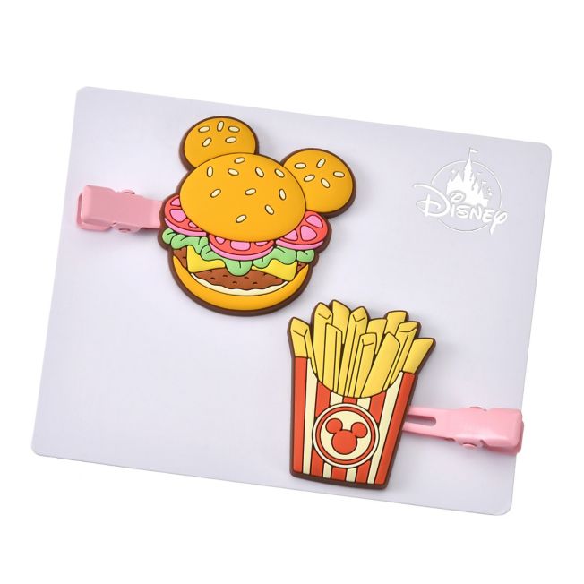 Disney Store - Mickey Haarspangen Set Burger & Pommes Frites - Haaraccessoire