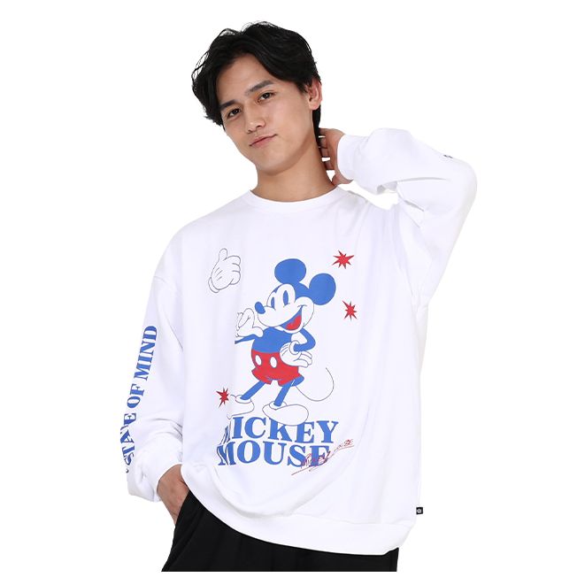 Disney Store - Mickey Donald Parent-child Matching Character Trainer 0125A / Unisex Men and Women Joint Link Coord Couple Look Pullover Sweatshirt Material Long Sleeve - Sweatshirt