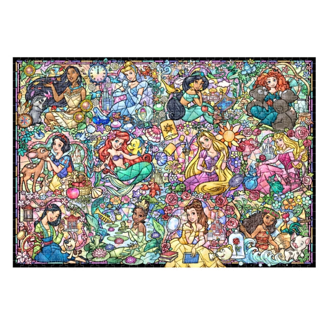 Disney Store - Disney Princess Stained Glass 1000 Piece Jigsaw Puzzle - Puzzle