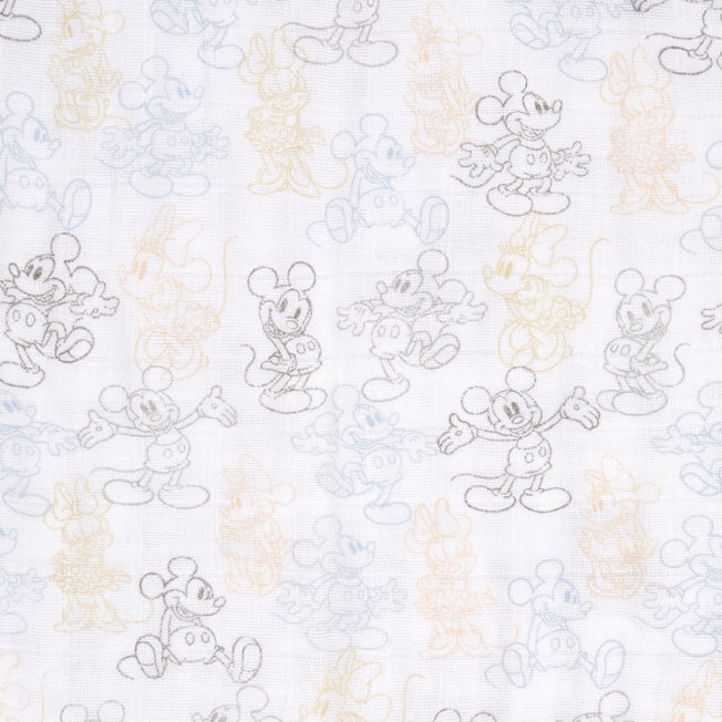 Disney Store - Aden + Anais Musselin Pucktücher 3er Pack Mickey + Minnie - Babyausstattung