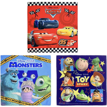 Disney Store - Pixar Cool Characters 3er-Pack Taschentücher - Accessoire