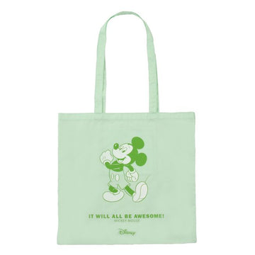 Disney Store - Mickey Green Flat Logo Tote Bag Collection - Einkaufstasche