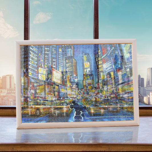 Disney Store - Mickey Mouse Stained Glass Puzzle 1000 pieces "You Me and the City" Special Art Collection Stefan Fishwick - Puzzle