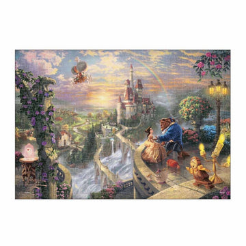 Disney Store - Beauty and the Beast Stained Art Puzzle 500 pieces "Beauty and the Beast Falling in Love" - ​​Puzzle