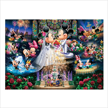 Disney Store - Mickey & Minnie Hologrammpapier Puzzle 500 Teile "Ewige Gelübde - Hochzeitstraum" - Puzzle