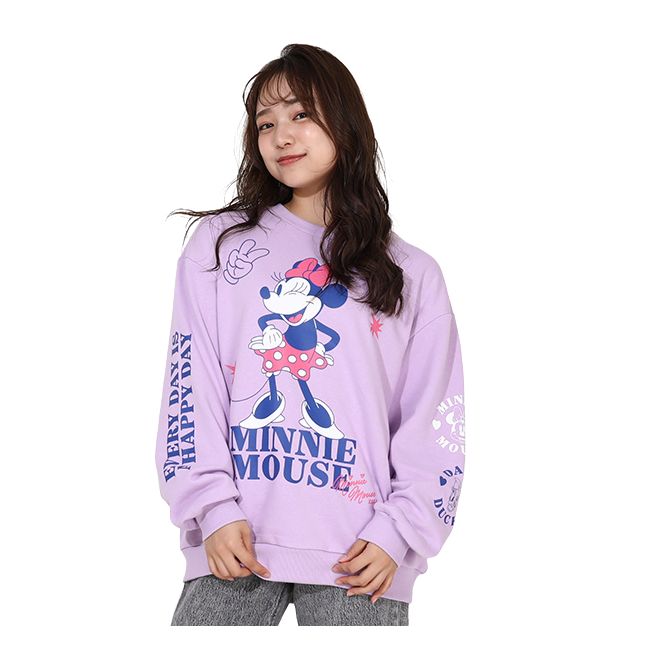 Disney Store - Babydoll Minnie Daisy Mutter-Kind-Partner-Charaktertrainer 0125A / Unisex Männer und Frauen gemeinsam Link-Koordinierungspullover Sweatshirt-Material Langarm - Pullover