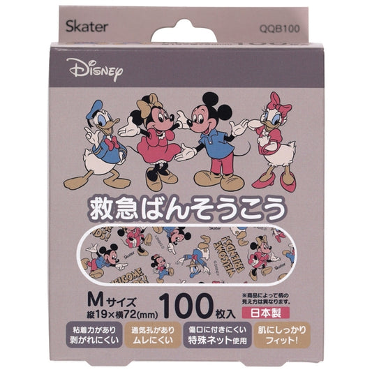 Disney Store - Character first aid plasters M size【100 pieces】Mickey &amp; Friends QQB100 - bandages