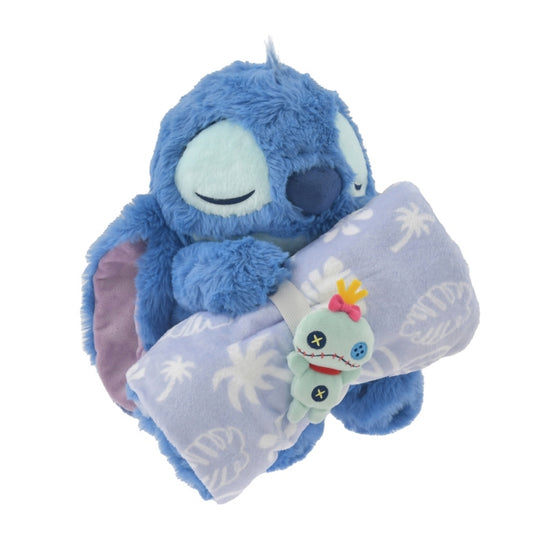 Disney Store - Stitch &amp; Scrump Tropical Blanket with Plush Toy - Blanket