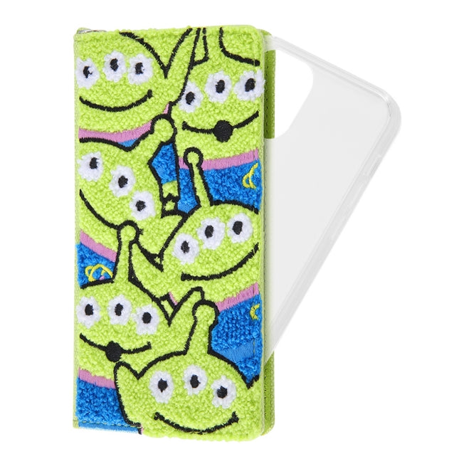 Disney Store - iPhone 12 / 12 Pro 'Disney Pixar Characters' / Book-style FLEX CASE Sagara Embroidery / 'Toy Story / Alien' - mobile phone case