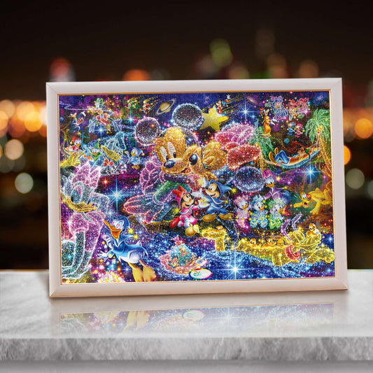 Disney Store - Disney Charakter Puzzle Stained Art 1000 Teile „Wish upon the Starry Sky...“ - Puzzle Japan Disney Store