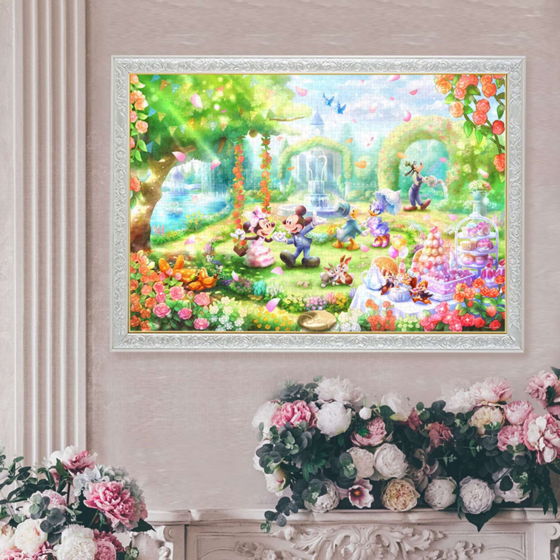 Disney Store - Mickey & Friends Pure White 1000-teiliges Puzzle „Gartenparty mit Rosenduft“ - Puzzle Japan Disney Store